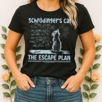SchröDingers Cat The Escape Plan Funny Science Teacher Women's T-Shirt thumb 2