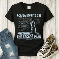 SchröDingers Cat The Escape Plan Funny Science Teacher Women's T-Shirt thumb 3