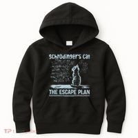 SchröDingers Cat The Escape Plan Funny Science Teacher Kids Hoodie thumb 0