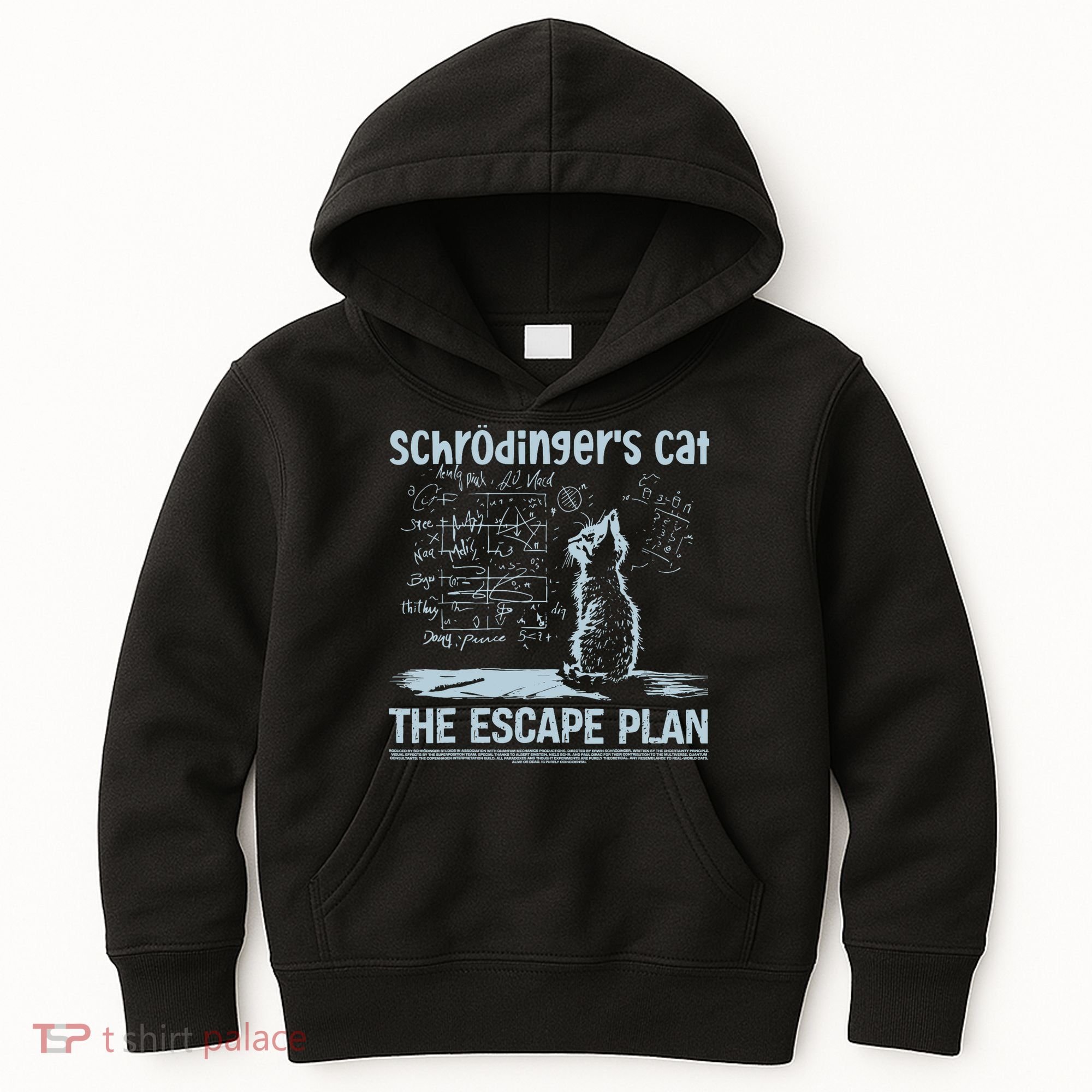 SchröDingers Cat The Escape Plan Funny Science Teacher Kids Hoodie