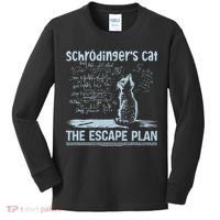 SchröDingers Cat The Escape Plan Funny Science Teacher Kids Long Sleeve Shirt thumb 0
