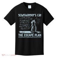 SchröDingers Cat The Escape Plan Funny Science Teacher Kids T-Shirt thumb 0