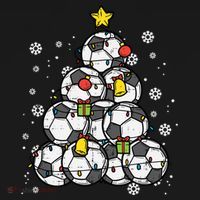 Soccer Christmas Tree Xmas Pajamas Pjs Player Boys Girls Gift Women's Hoodie thumb 2