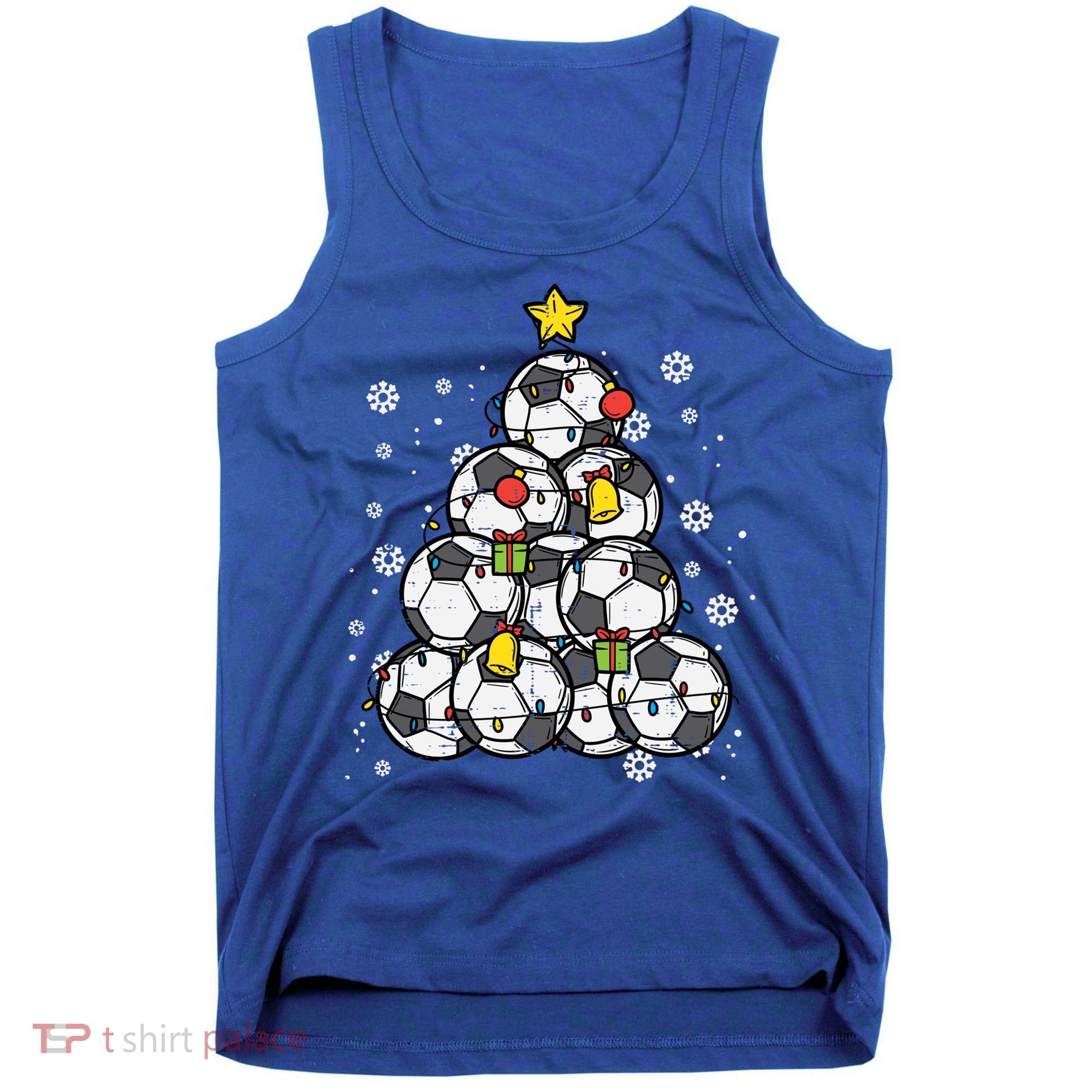 Soccer Christmas Tree Xmas Pajamas Pjs Player Boys Girls Gift Tank Top