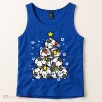 Soccer Christmas Tree Xmas Pajamas Pjs Player Boys Girls Gift Tank Top thumb 2