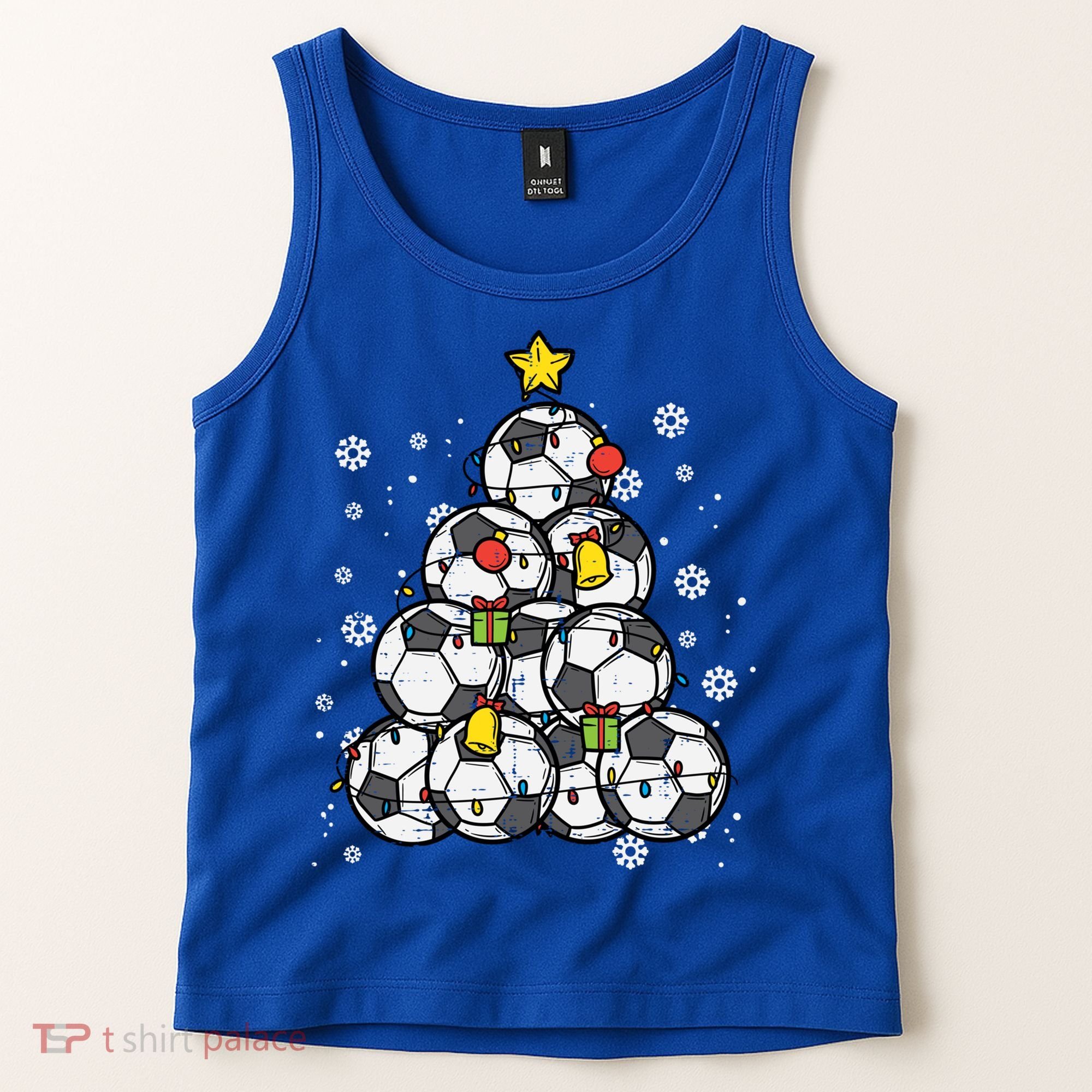 Soccer Christmas Tree Xmas Pajamas Pjs Player Boys Girls Gift Tank Top