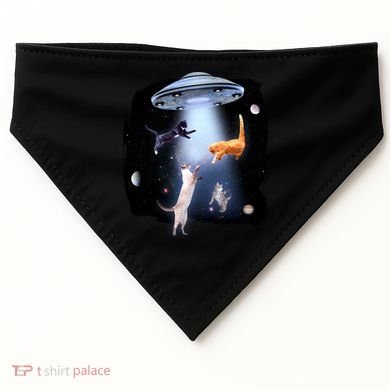 Space Cats UFO USA-Made Doggie Bandana