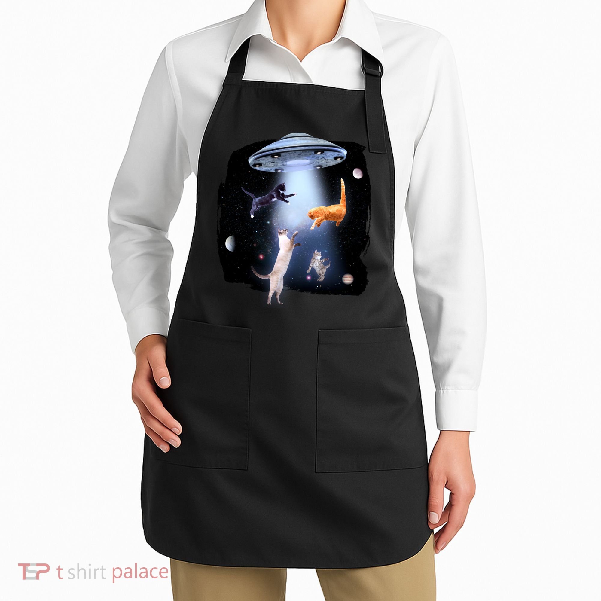 Space Cats UFO Apron