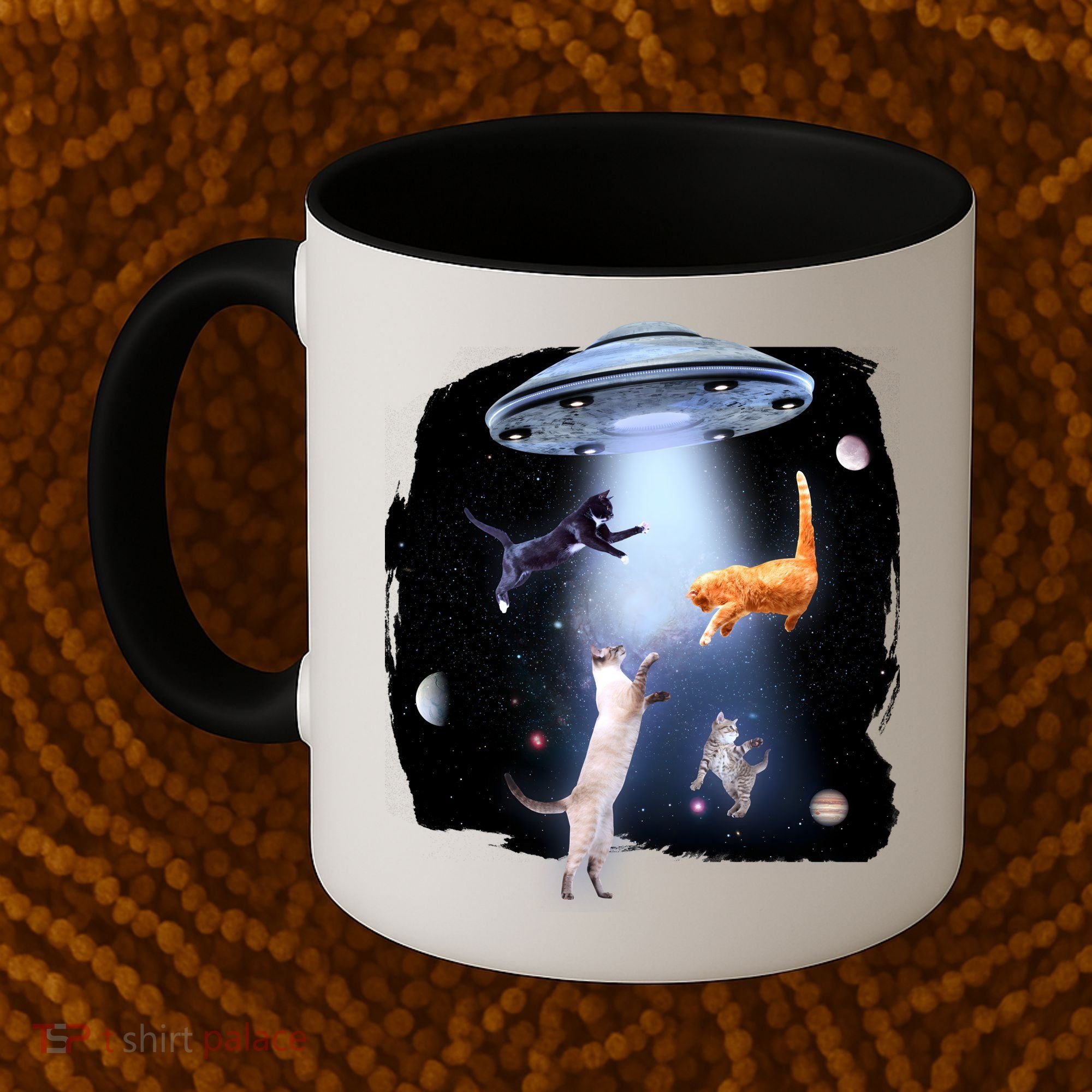 Space Cats UFO Coffee Mug
