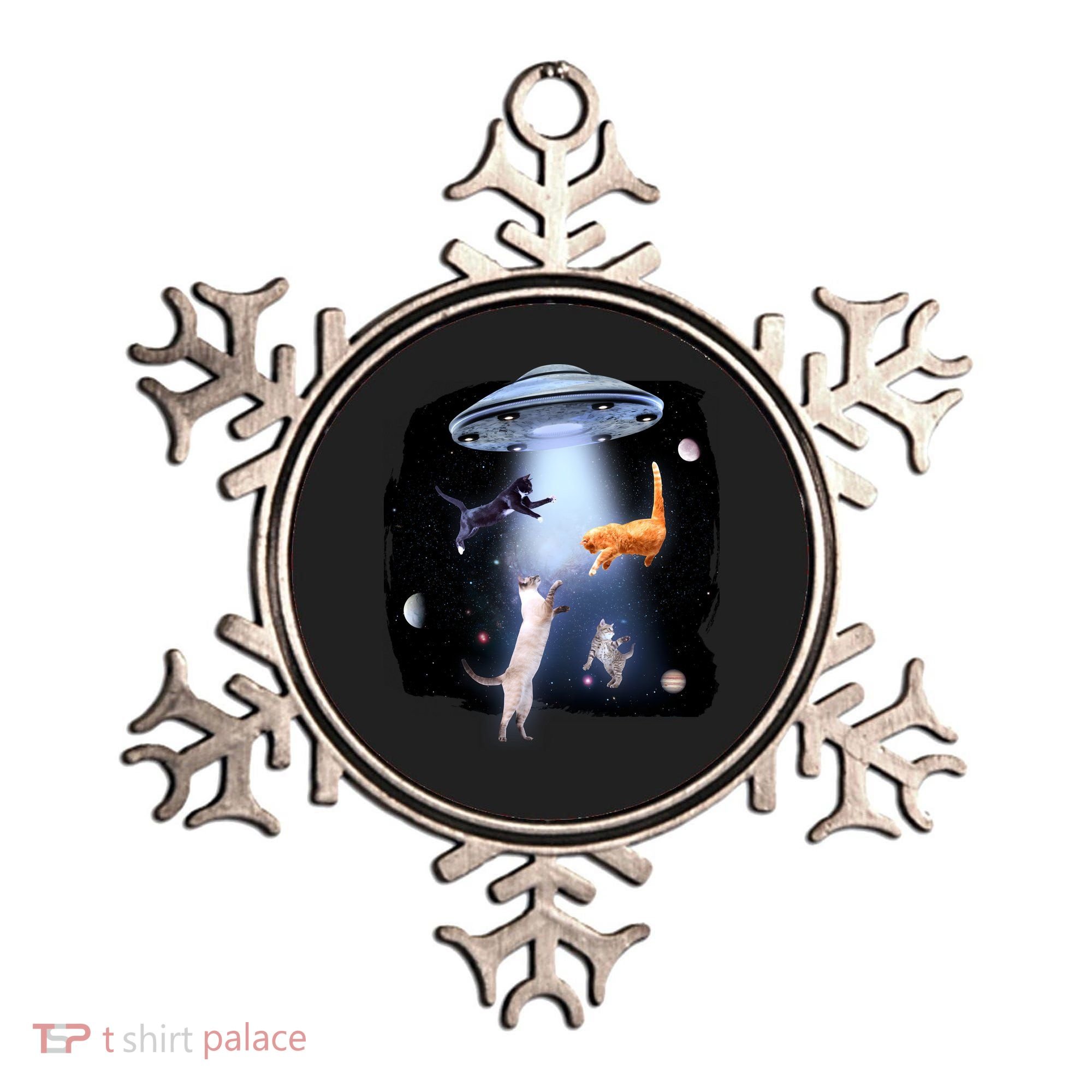 Space Cats UFO Ornament