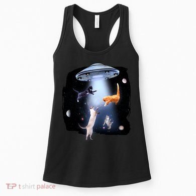Space Cats UFO Women's Tank Top