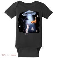 Space Cats UFO Baby Bodysuit thumb 0