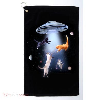 Space Cats UFO Golf Towel