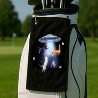 Space Cats UFO Golf Towel thumb 2