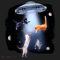 Space Cats UFO Golf Towel thumb 3