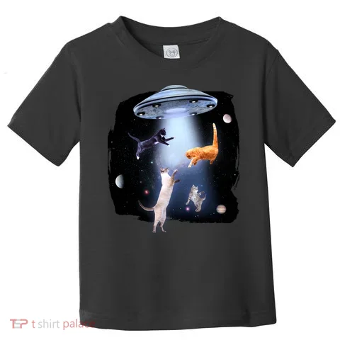 Space Cats UFO Toddler T-Shirt in the selected color