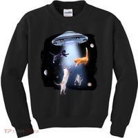 Space Cats UFO Kids Sweatshirt thumb 0