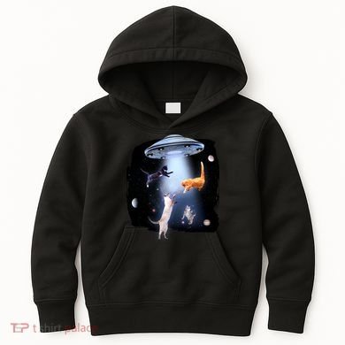 Space Cats UFO Kids Hoodie