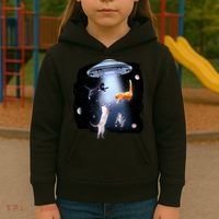 Space Cats UFO Kids Hoodie thumb 3