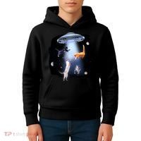 Space Cats UFO Kids Hoodie thumb 4