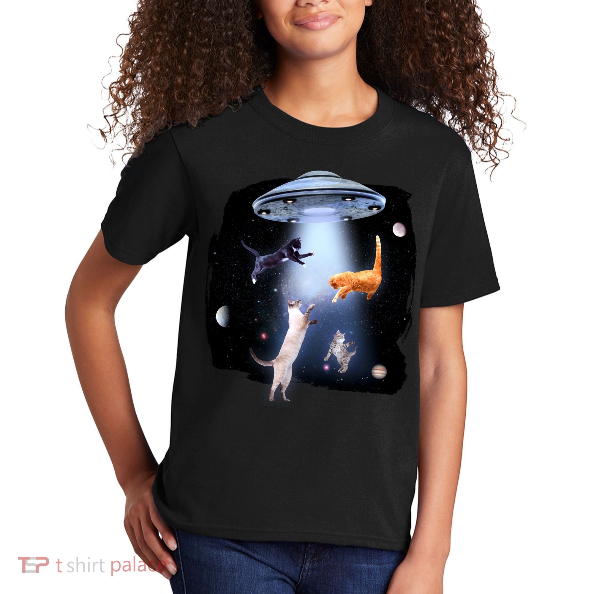 Space Cats UFO Kids T-Shirt
