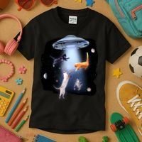 Space Cats UFO Kids T-Shirt thumb 3