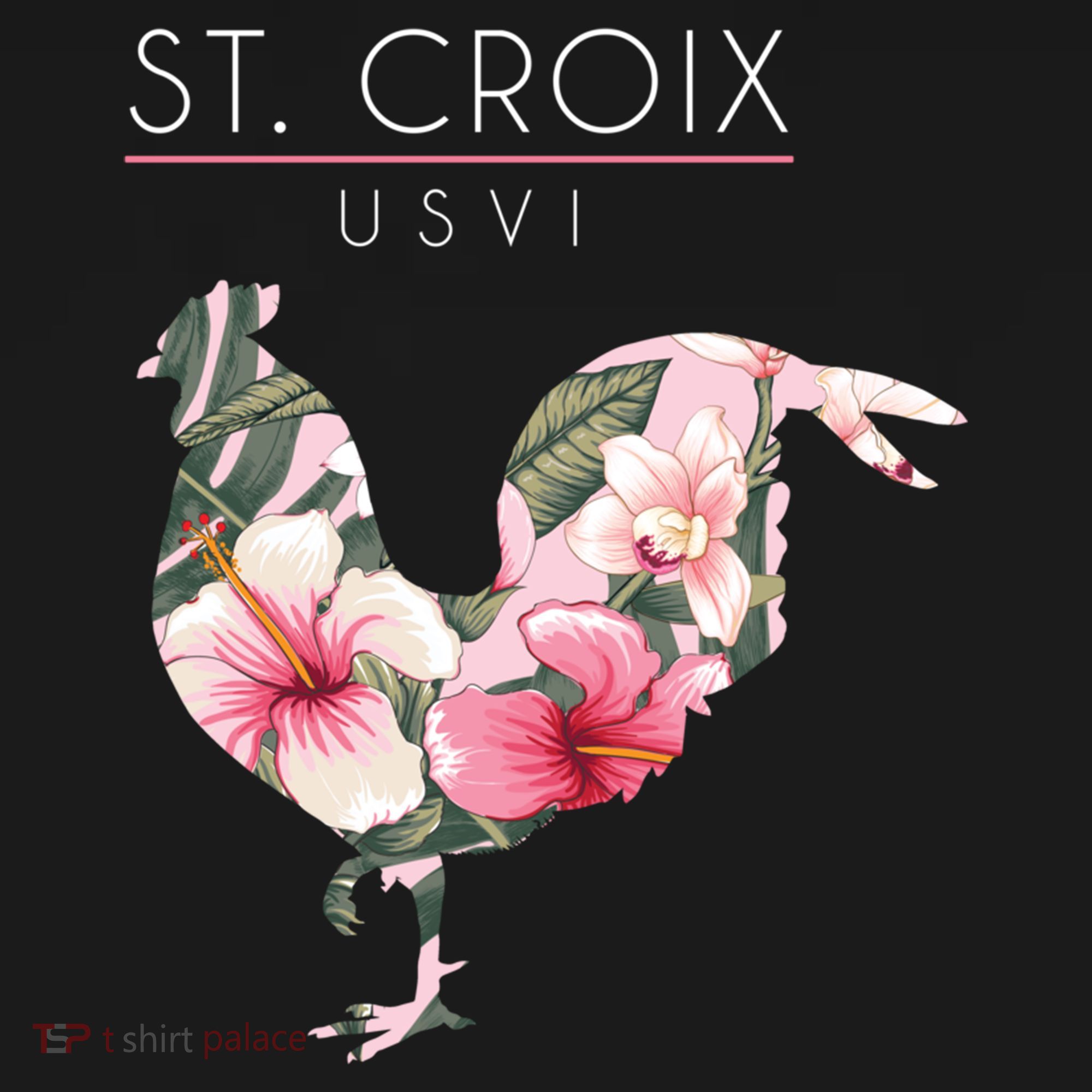 St Croix Usvi Flower Hibiscus Chicken Lover Souvenir Gift Doggie Tank