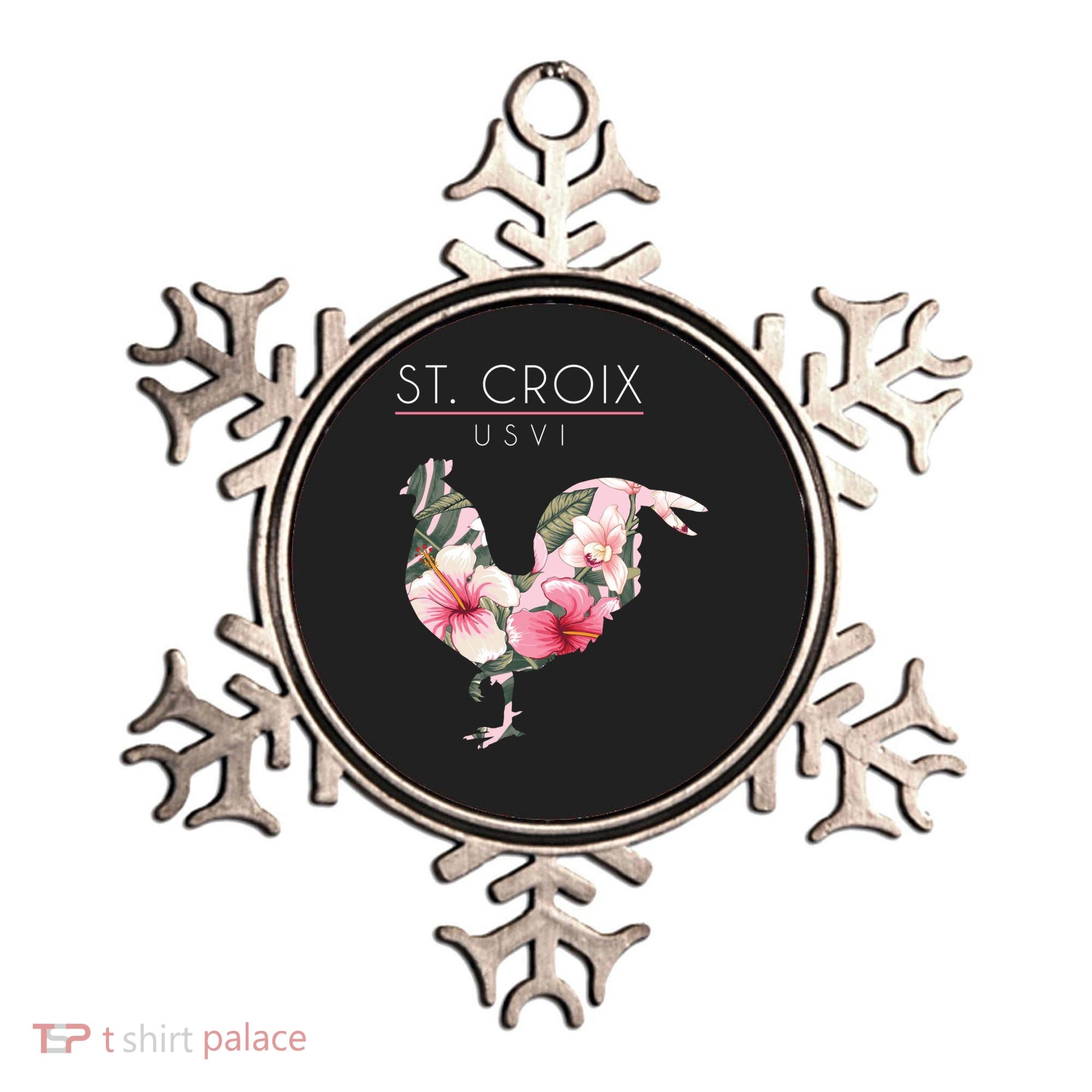 St Croix Usvi Flower Hibiscus Chicken Lover Souvenir Gift Ornament