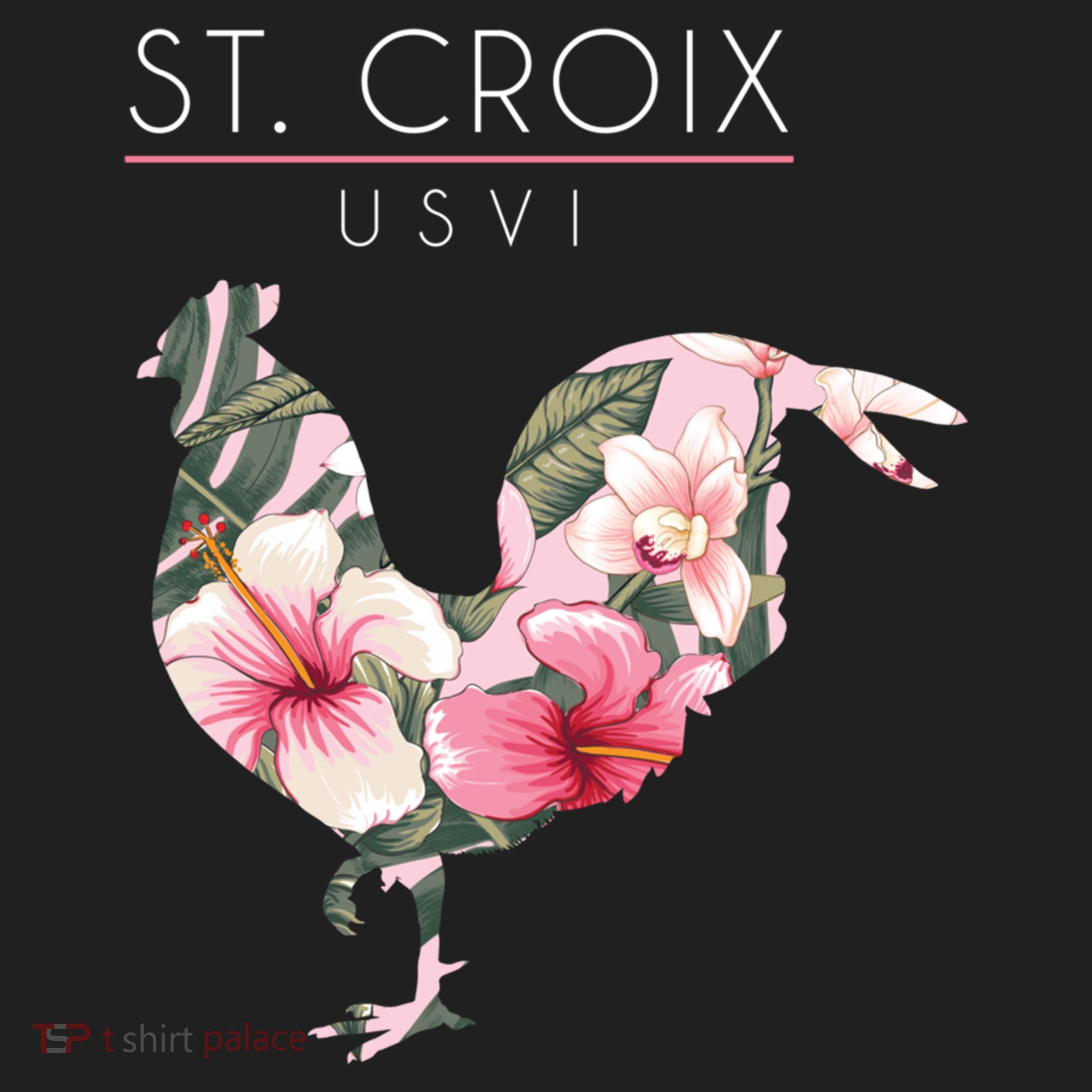 St Croix Usvi Flower Hibiscus Chicken Lover Souvenir Gift Hat