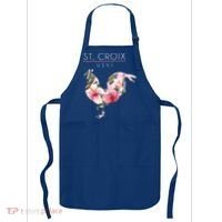 St Croix Usvi Flower Hibiscus Chicken Lover Souvenir Gift Apron thumb 0