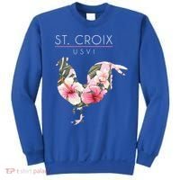 St Croix Usvi Flower Hibiscus Chicken Lover Souvenir Gift Sweatshirt thumb 0