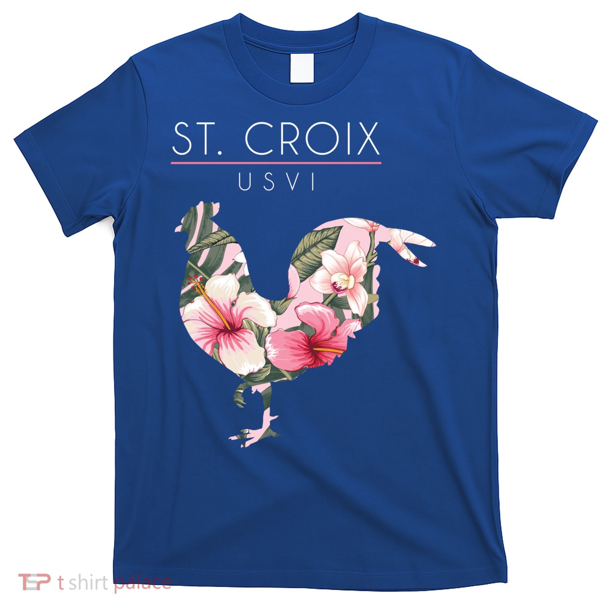 St Croix Usvi Flower Hibiscus Chicken Lover Souvenir Gift T-Shirt
