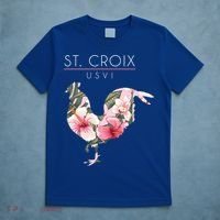 St Croix Usvi Flower Hibiscus Chicken Lover Souvenir Gift T-Shirt thumb 5