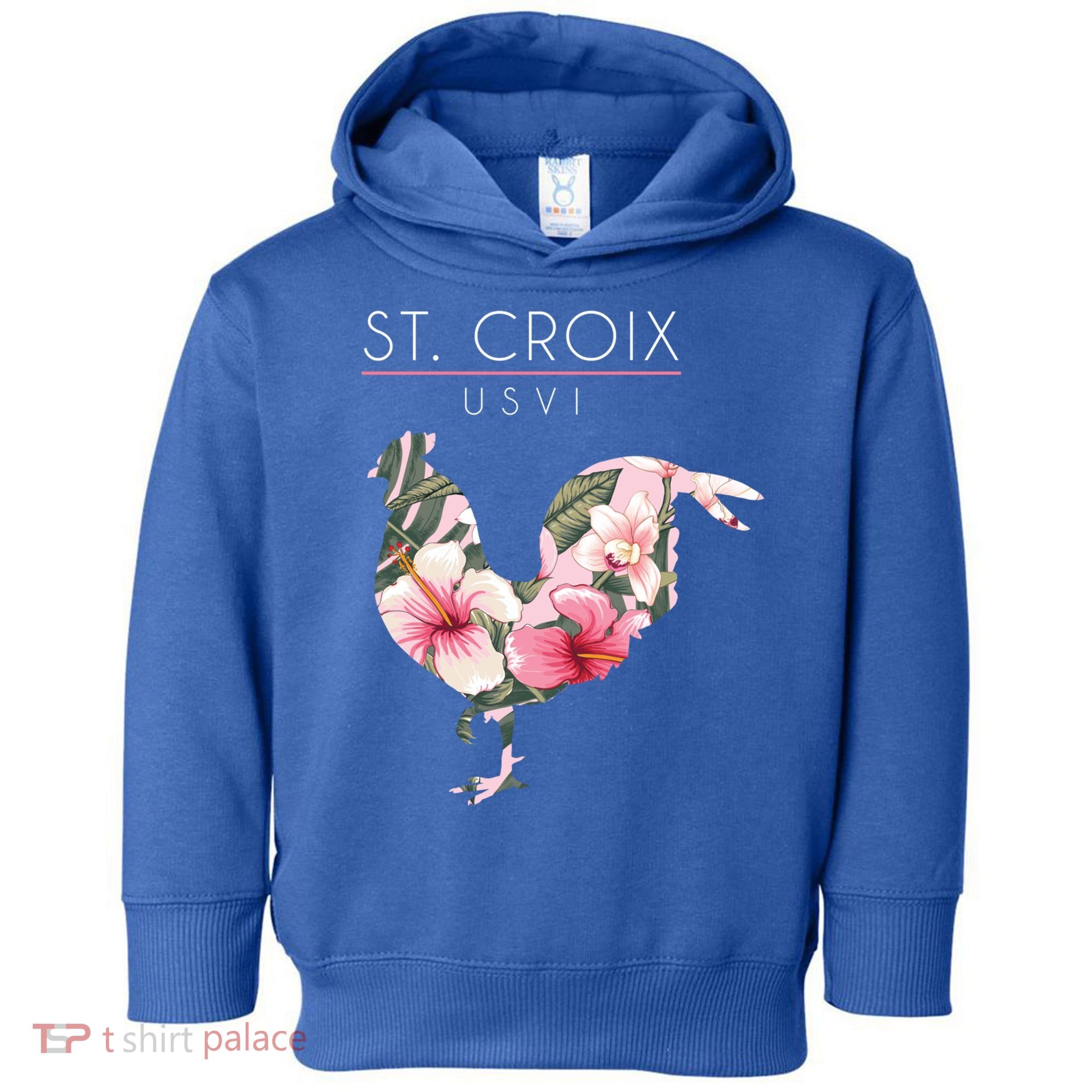 St Croix Usvi Flower Hibiscus Chicken Lover Souvenir Gift Toddler Hoodie