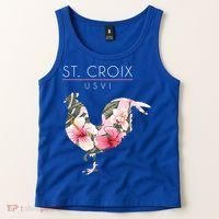 St Croix Usvi Flower Hibiscus Chicken Lover Souvenir Gift Tank Top thumb 2