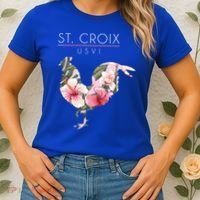 St Croix Usvi Flower Hibiscus Chicken Lover Souvenir Gift Women's T-Shirt thumb 2