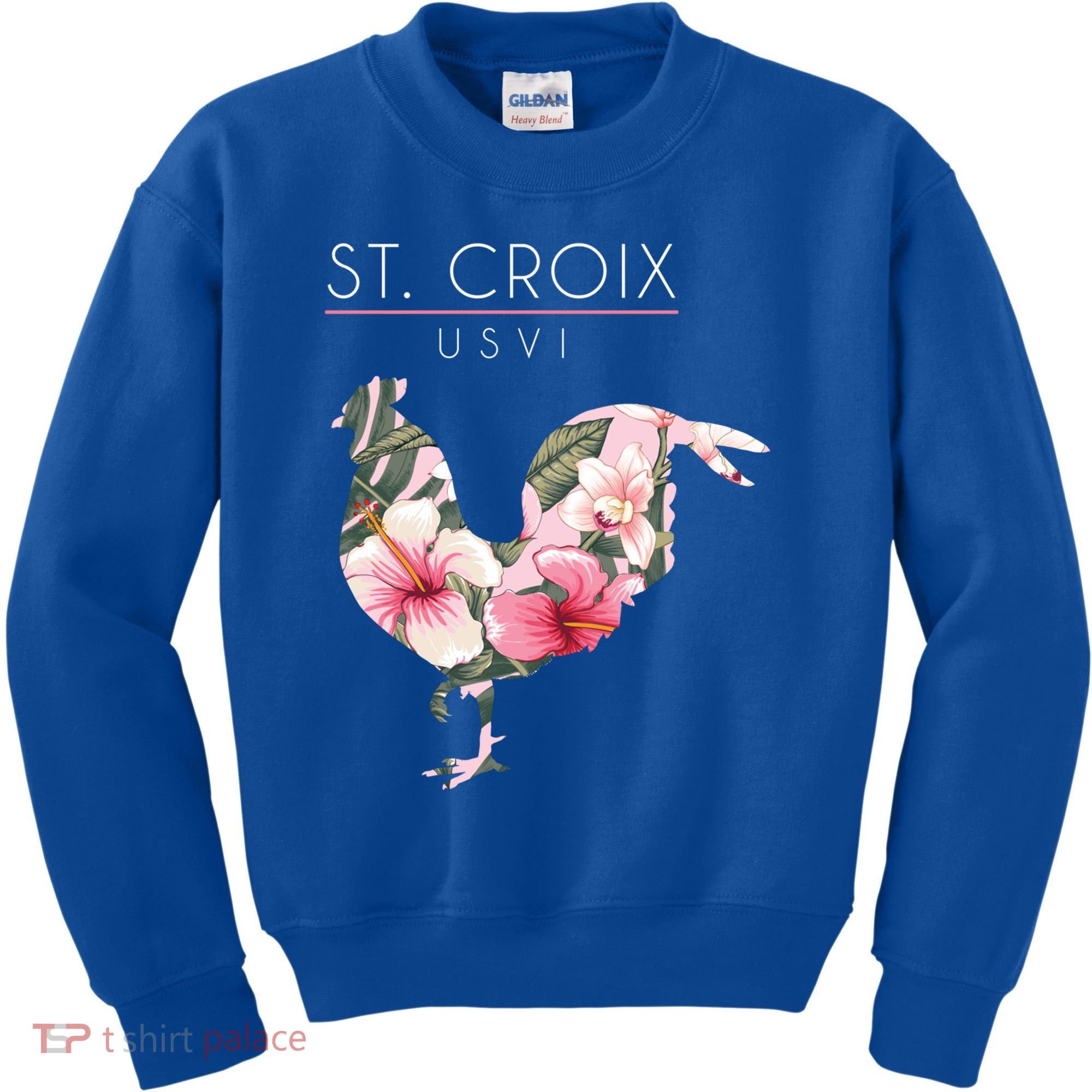St Croix Usvi Flower Hibiscus Chicken Lover Souvenir Gift Kids Sweatshirt