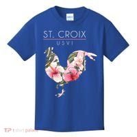 St Croix Usvi Flower Hibiscus Chicken Lover Souvenir Gift Kids T-Shirt thumb 0