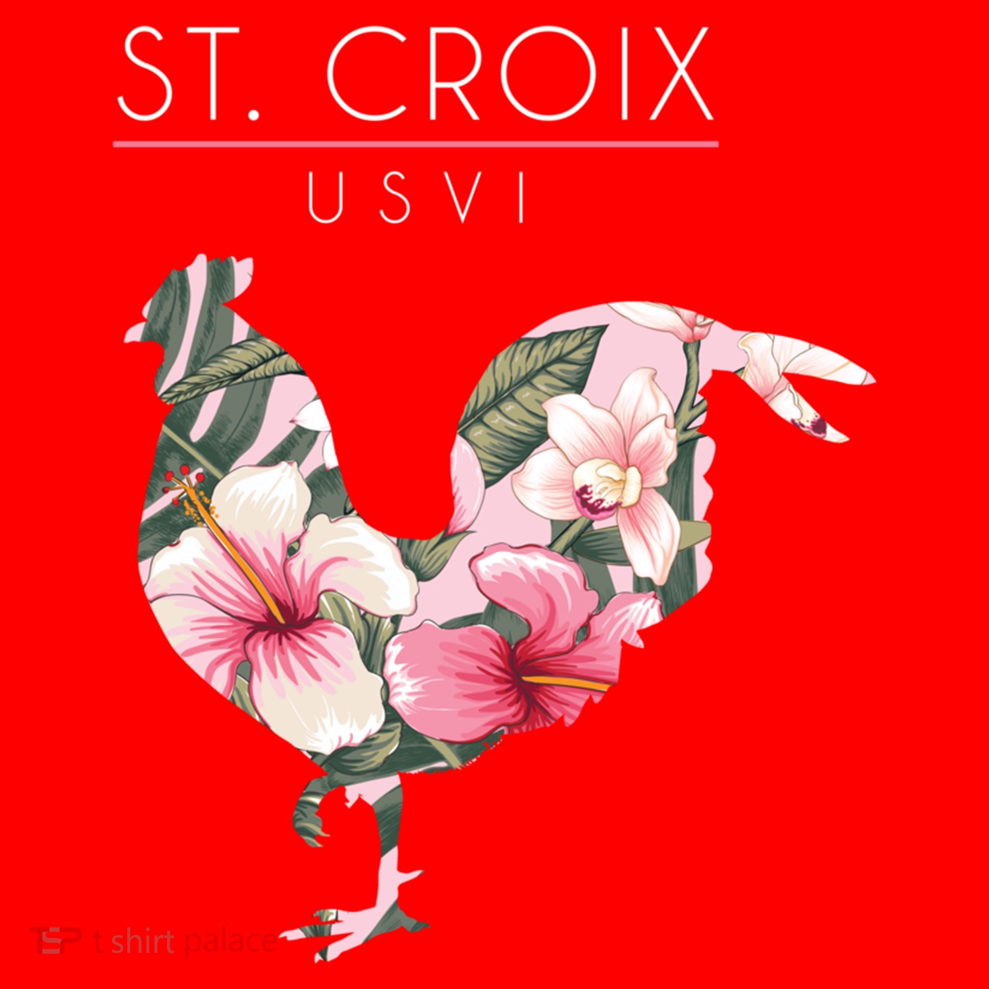 St Croix Usvi Flower Hibiscus Chicken Lover Souvenir Gift Santa Hat