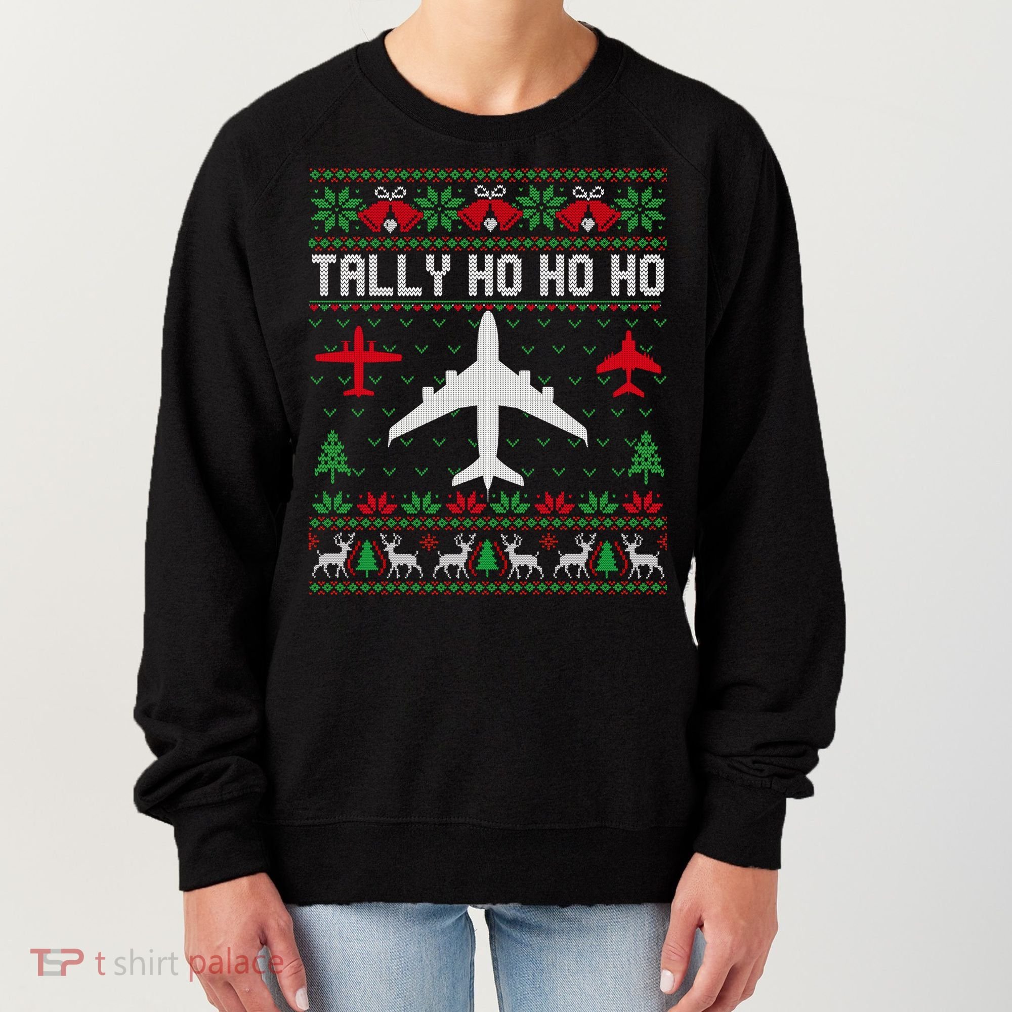 Spitfire Christmas Ugly Jumper Style Airplane Aircraft Plane Cute Gift Women's Sweatshirt