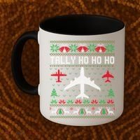 Spitfire Christmas Ugly Jumper Style Airplane Aircraft Plane Cute Gift Coffee Mug thumb 2