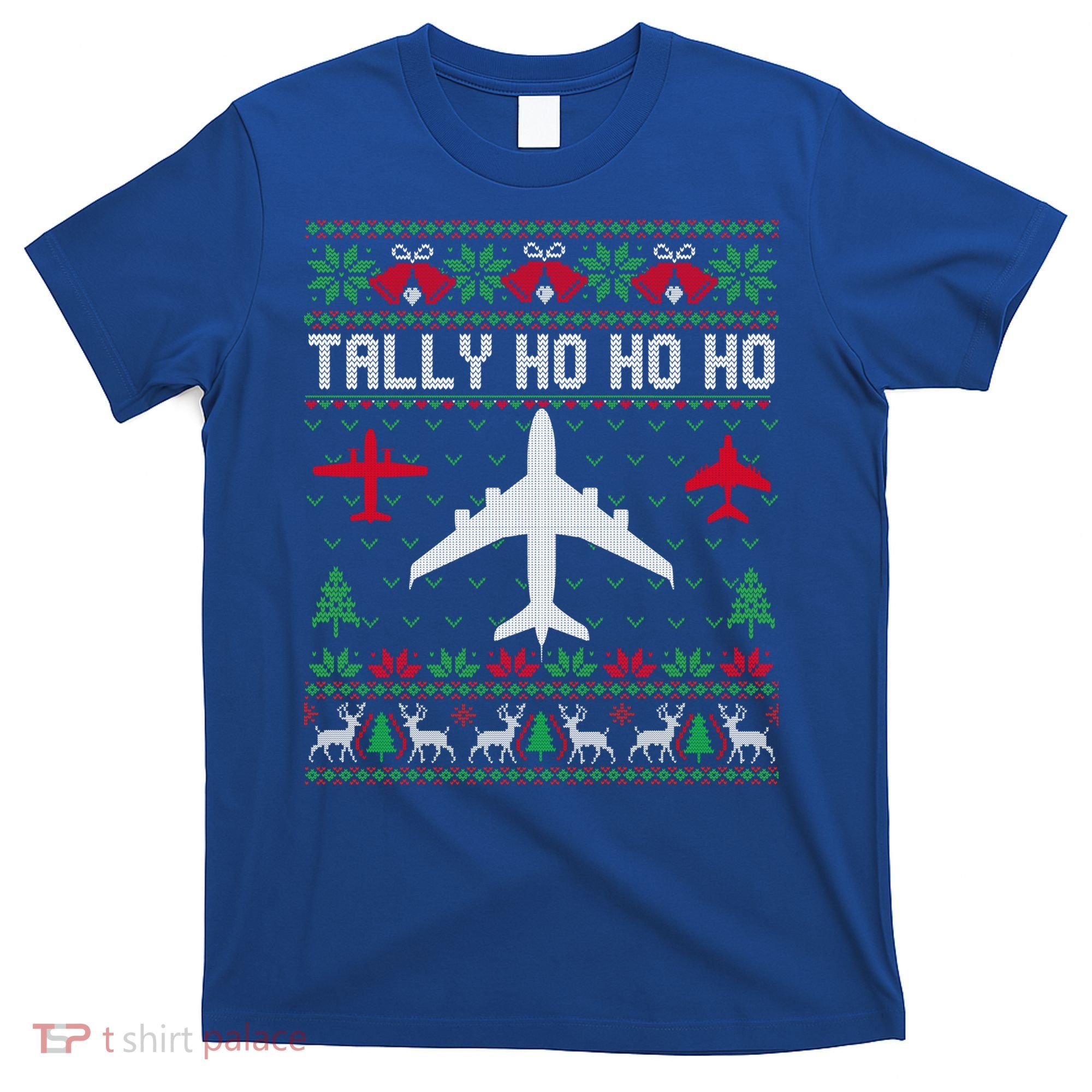 Spitfire Christmas Ugly Jumper Style Airplane Aircraft Plane Cute Gift T-Shirt