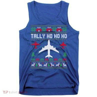 Spitfire Christmas Ugly Jumper Style Airplane Aircraft Plane Cute Gift Tank Top