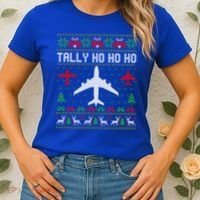 Spitfire Christmas Ugly Jumper Style Airplane Aircraft Plane Cute Gift Women's T-Shirt thumb 2