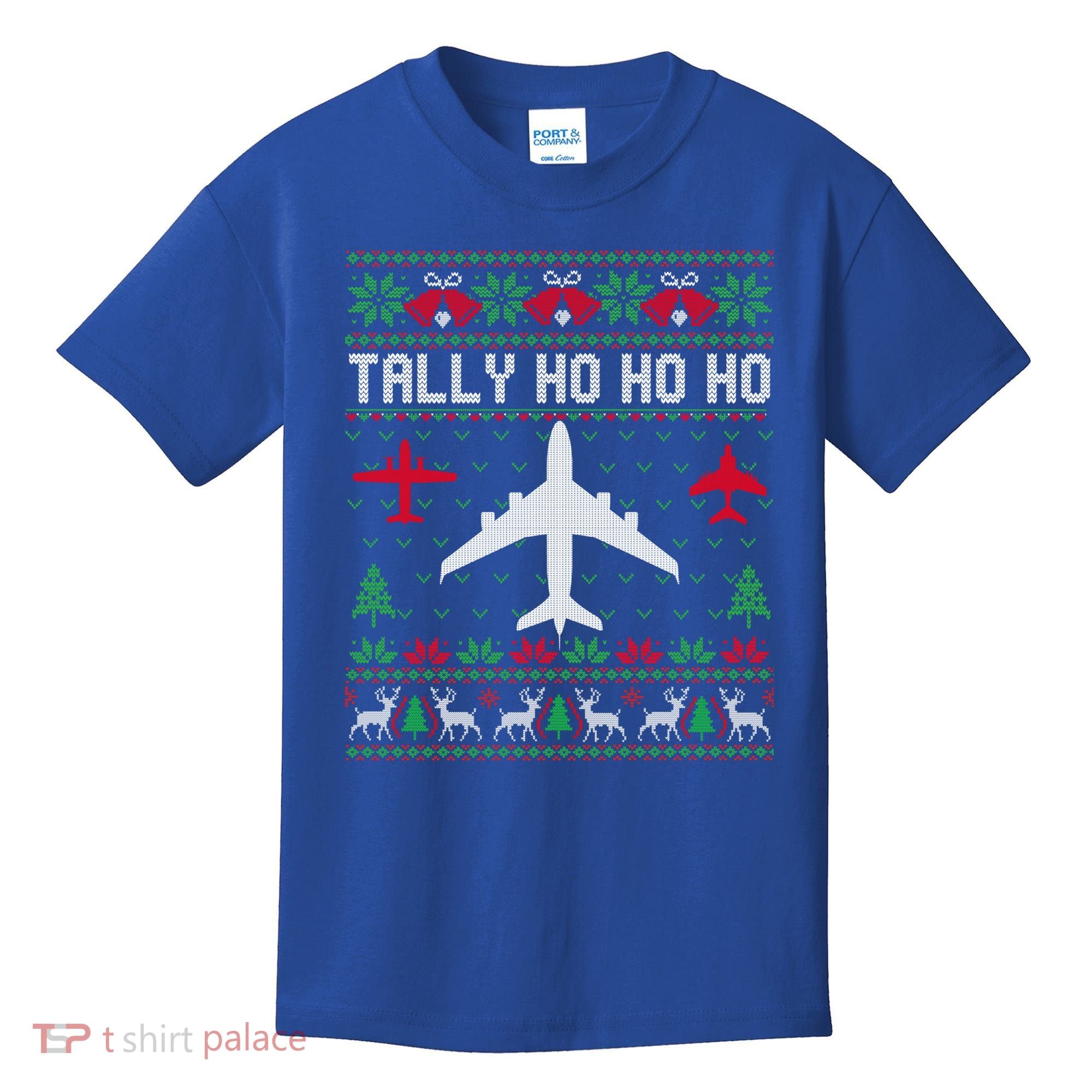 Spitfire Christmas Ugly Jumper Style Airplane Aircraft Plane Cute Gift Kids T-Shirt