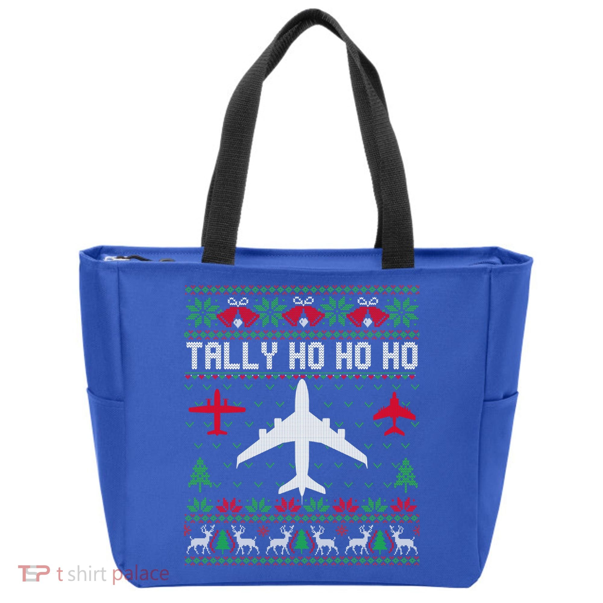 Spitfire Christmas Ugly Jumper Style Airplane Aircraft Plane Cute Gift Tote Bag