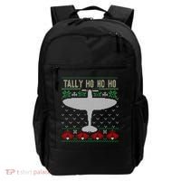 Spitfire Christmas Ugly Jumper Style Airplane Aircraft Plane Gift Backpack thumb 0