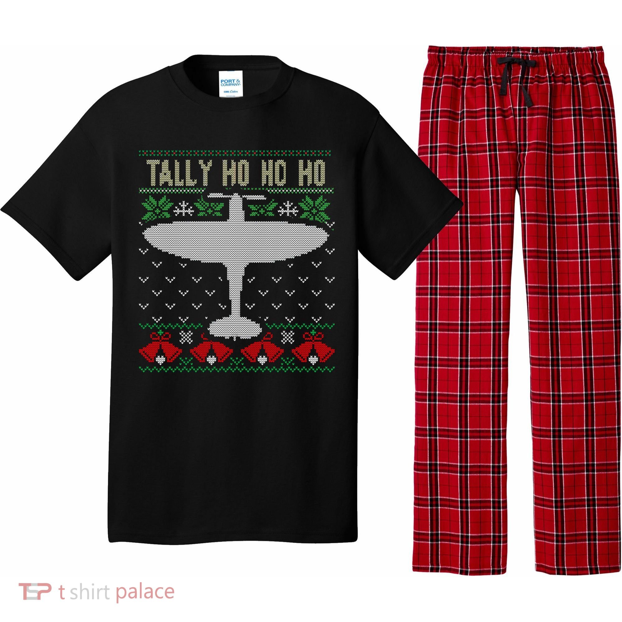 Spitfire Christmas Ugly Jumper Style Airplane Aircraft Plane Gift Pajama Set