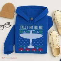 Spitfire Christmas Ugly Jumper Style Airplane Aircraft Plane Gift Hoodie thumb 4