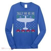 Spitfire Christmas Ugly Jumper Style Airplane Aircraft Plane Gift Long Sleeve Shirt thumb 0